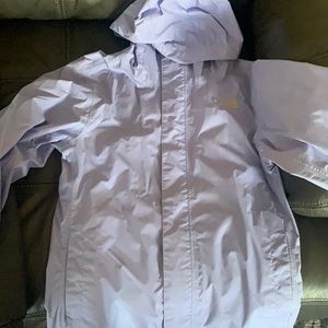 Girls lightweight north face rain jacket